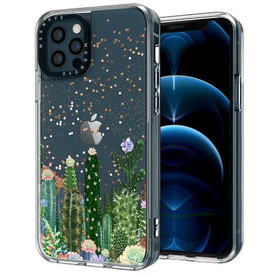 Desert Cactus Glitter Phone Case - iPhone 12 Pro Max Case - MOSNOVO