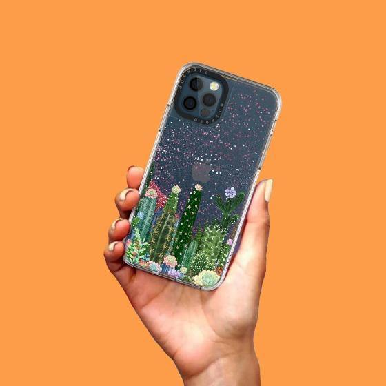 Desert Cactus Glitter Phone Case - iPhone 12 Pro Max Case - MOSNOVO