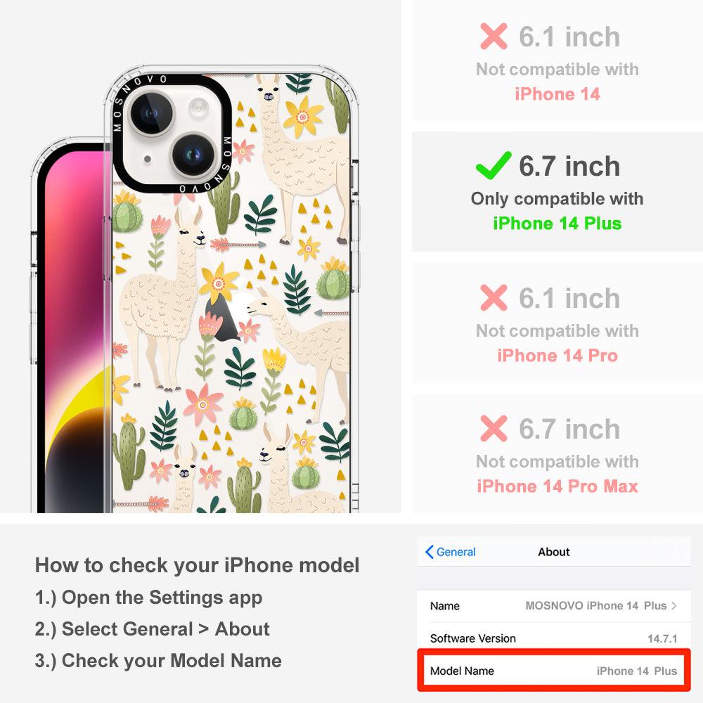 Desert Llama Phone Case - iPhone 14 Plus Case - MOSNOVO