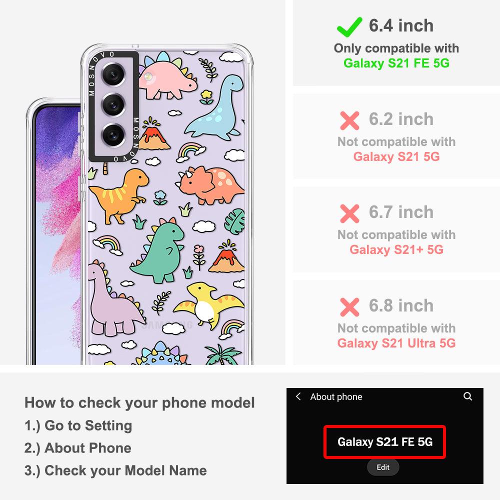 Cute Dinosaur World Phone Case - Samsung Galaxy S21 FE Case - MOSNOVO