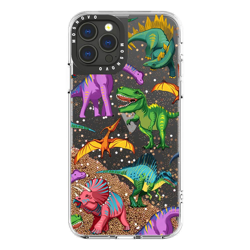 Dinosaur World Glitter Phone Case - iPhone 13 Pro Max Case - MOSNOVO