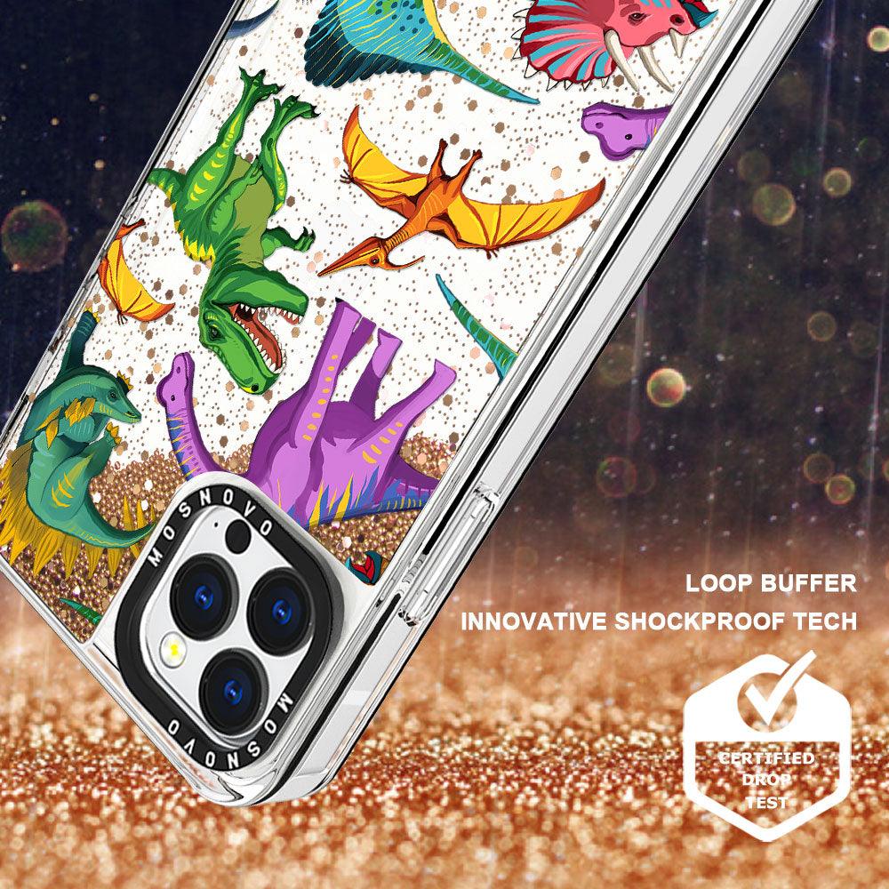 Dinosaur World Glitter Phone Case - iPhone 13 Pro Max Case - MOSNOVO