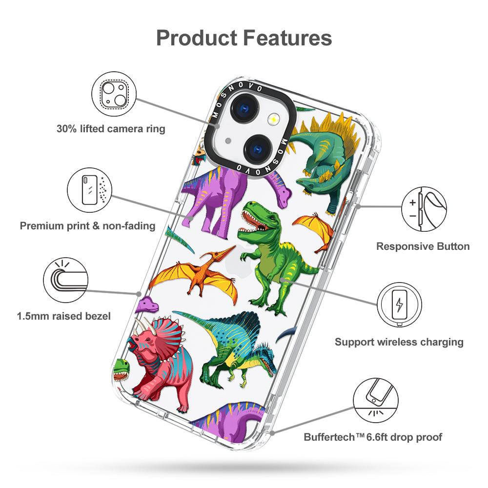 Dinosaur World Phone Case - iPhone 13 Mini Case - MOSNOVO