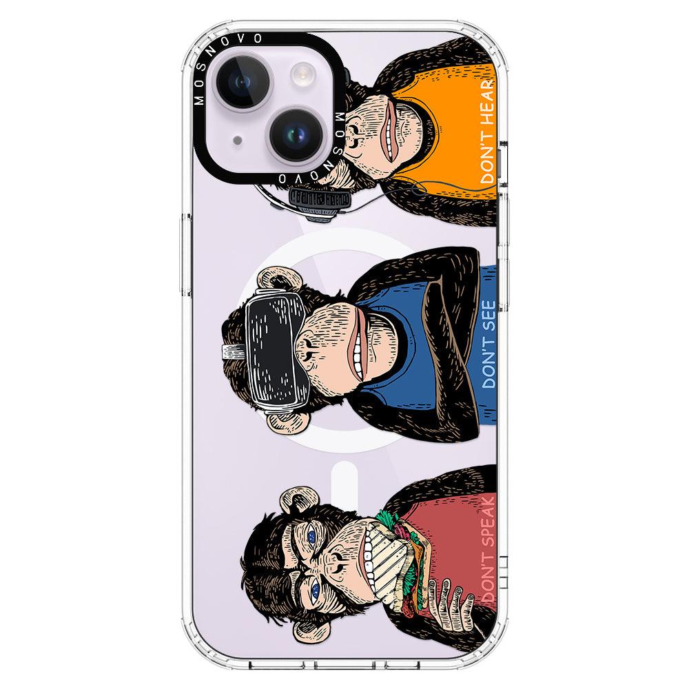 Don't Speak, Don't See,Don't Hear Phone Case - iPhone 14 Case - MOSNOVO