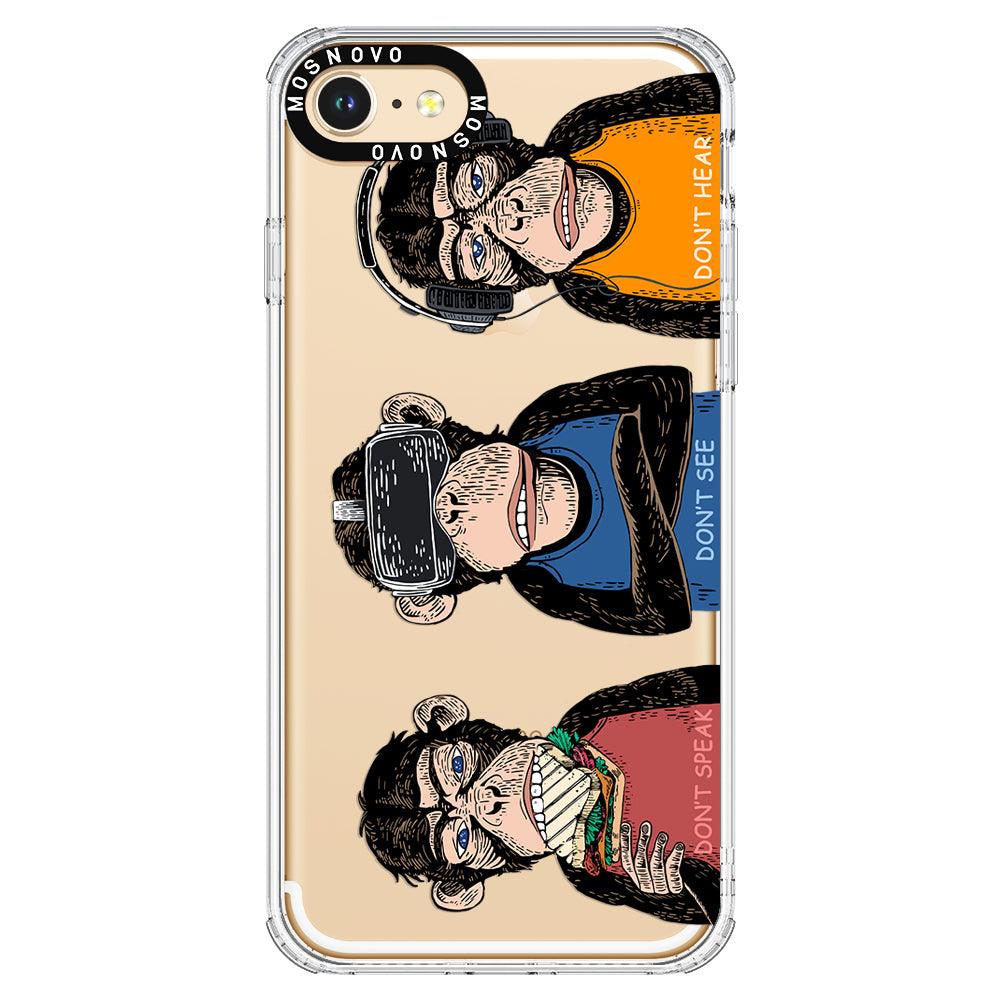 Don't Speak, Don't See,Don't Hear Phone Case - iPhone 8 Case - MOSNOVO