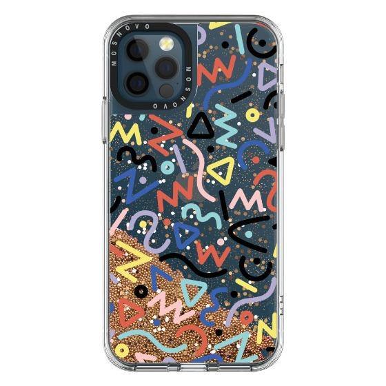 Doodle Art Glitter Phone Case - iPhone 12 Pro Case - MOSNOVO