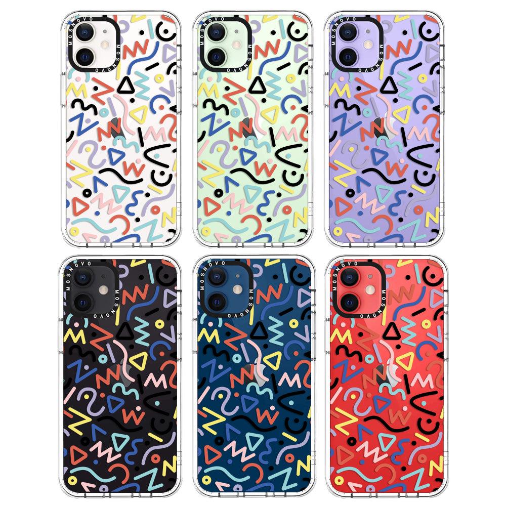 Doodle Art Phone Case - iPhone 12 Mini Case - MOSNOVO