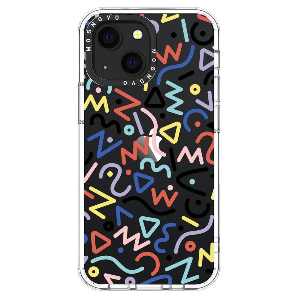 Doodle Art Phone Case - iPhone 13 Mini Case - MOSNOVO