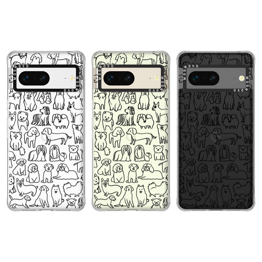 Doodle Dog Phone Case - Google Pixel 7 Case - MOSNOVO