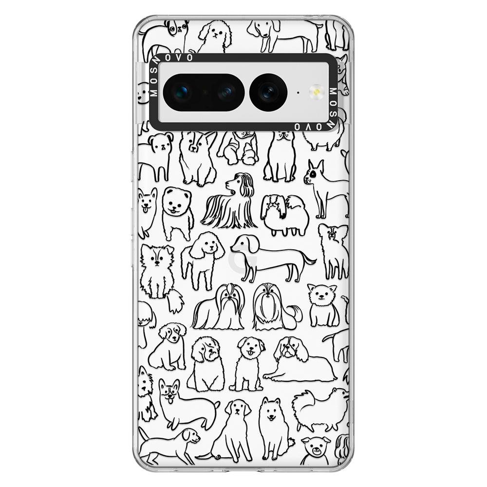 Doodle Dog Phone Case - Google Pixel 7 Pro Case - MOSNOVO