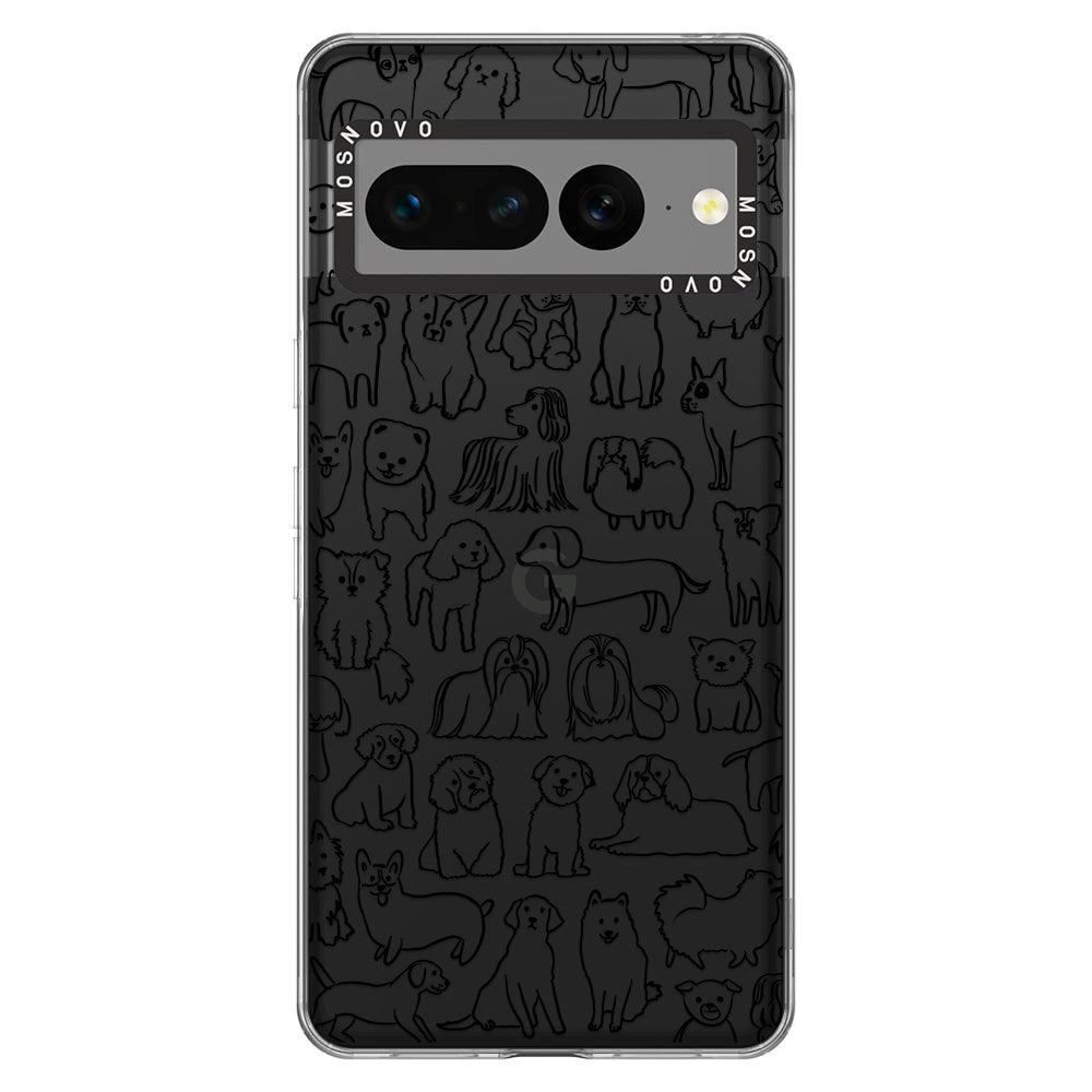 Doodle Dog Phone Case - Google Pixel 7 Pro Case - MOSNOVO