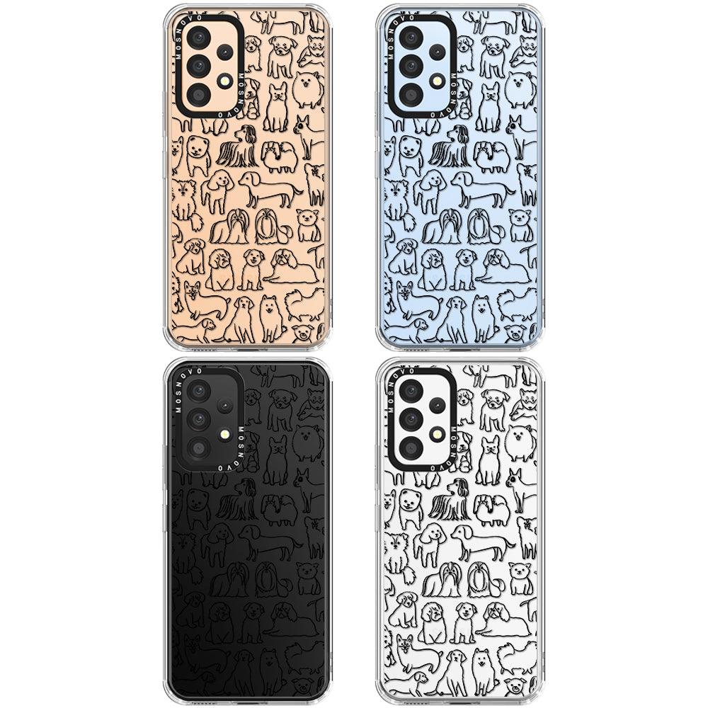 Doodle Dog Phone Case - Samsung Galaxy A53 Case - MOSNOVO