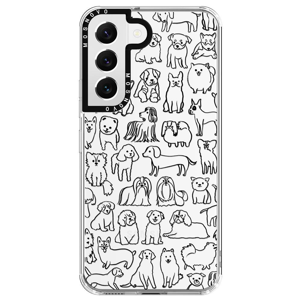 Doodle Dog Phone Case - Samsung Galaxy S22 Plus Case - MOSNOVO