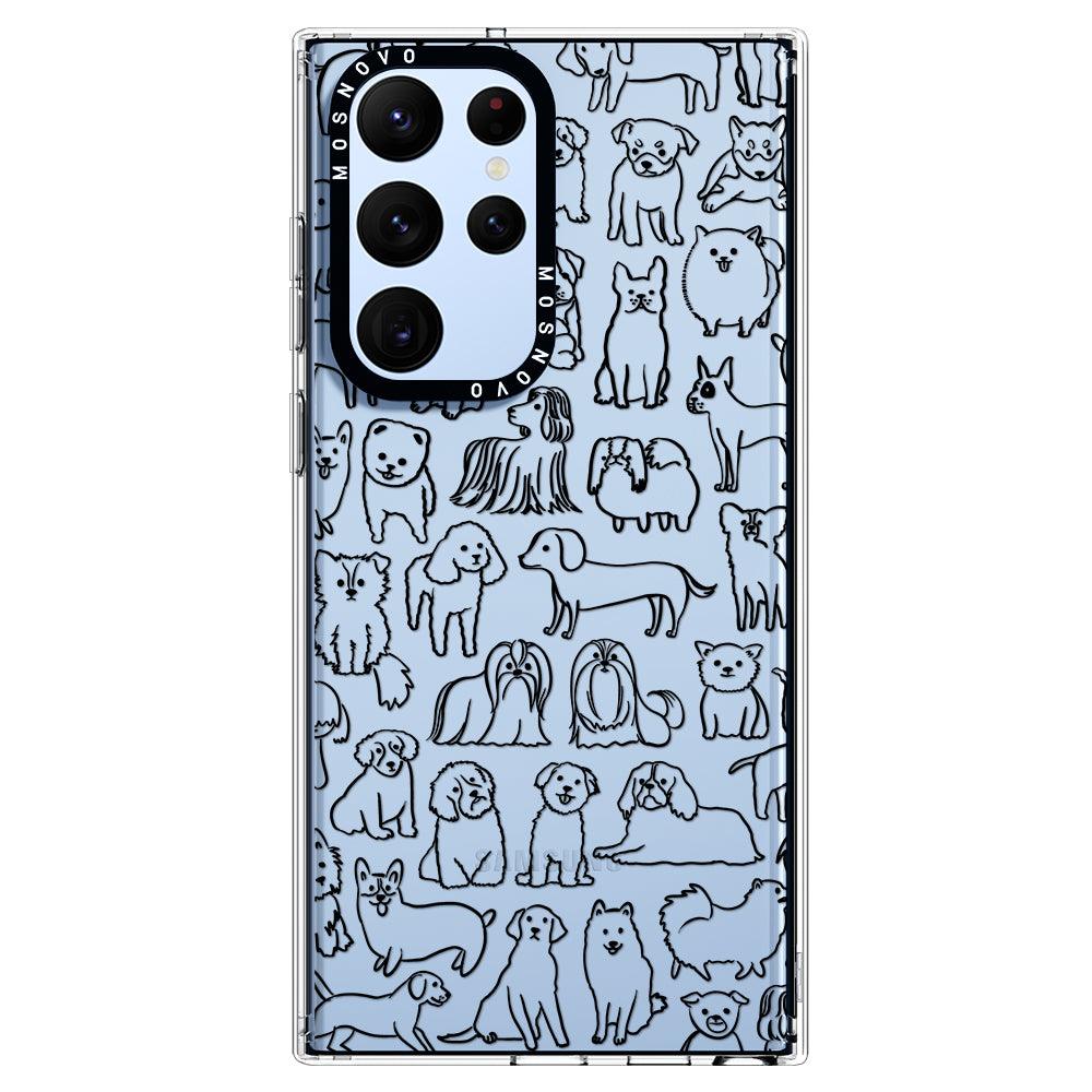 Doodle Dog Phone Case - Samsung Galaxy S22 Ultra Case - MOSNOVO