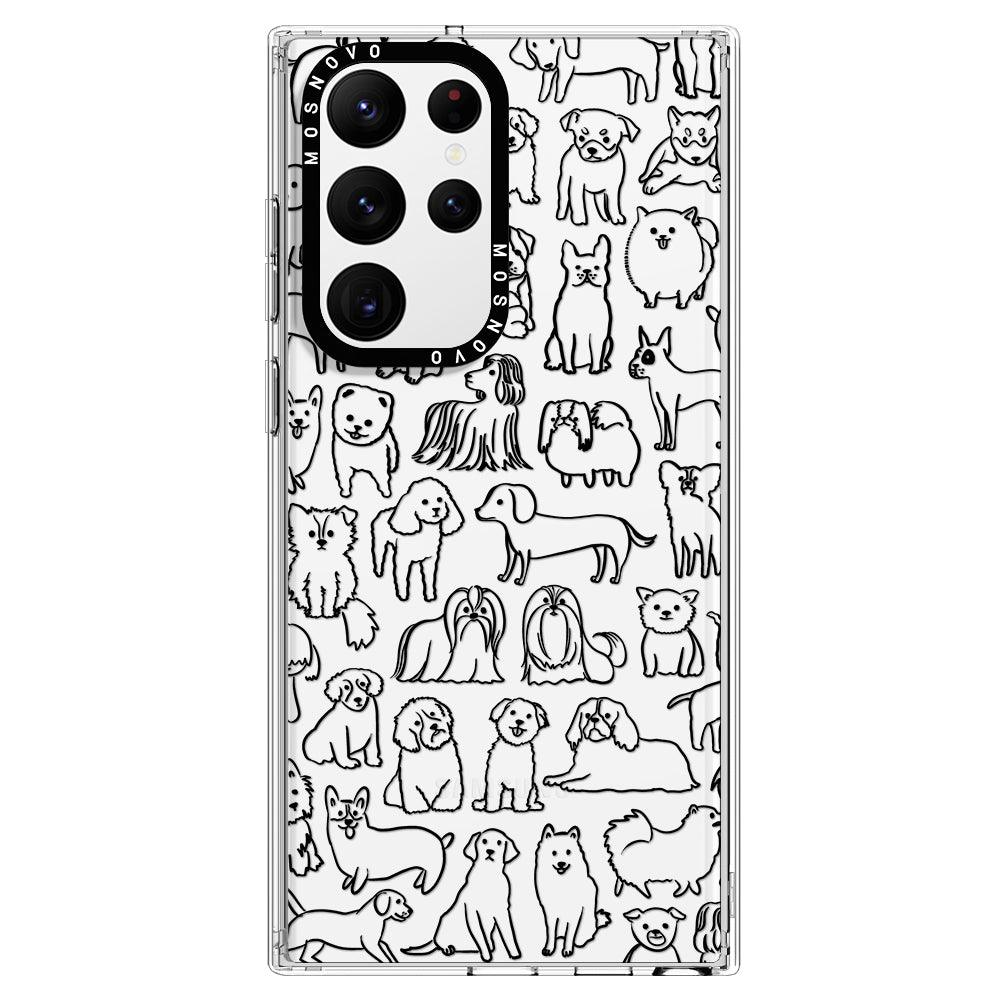 Doodle Dog Phone Case - Samsung Galaxy S22 Ultra Case - MOSNOVO