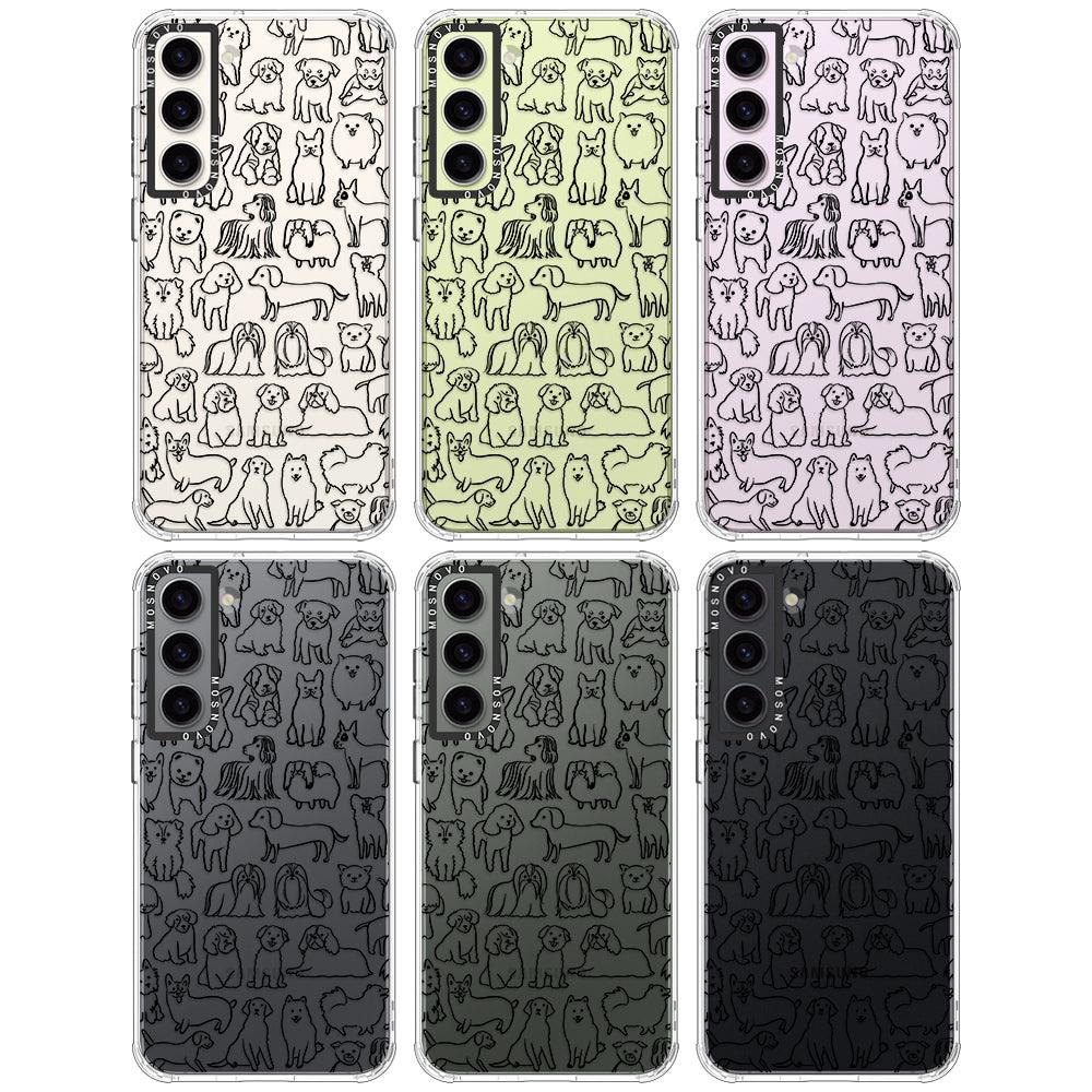 Doodle Dog Phone Case - Samsung Galaxy S23 Plus Case - MOSNOVO