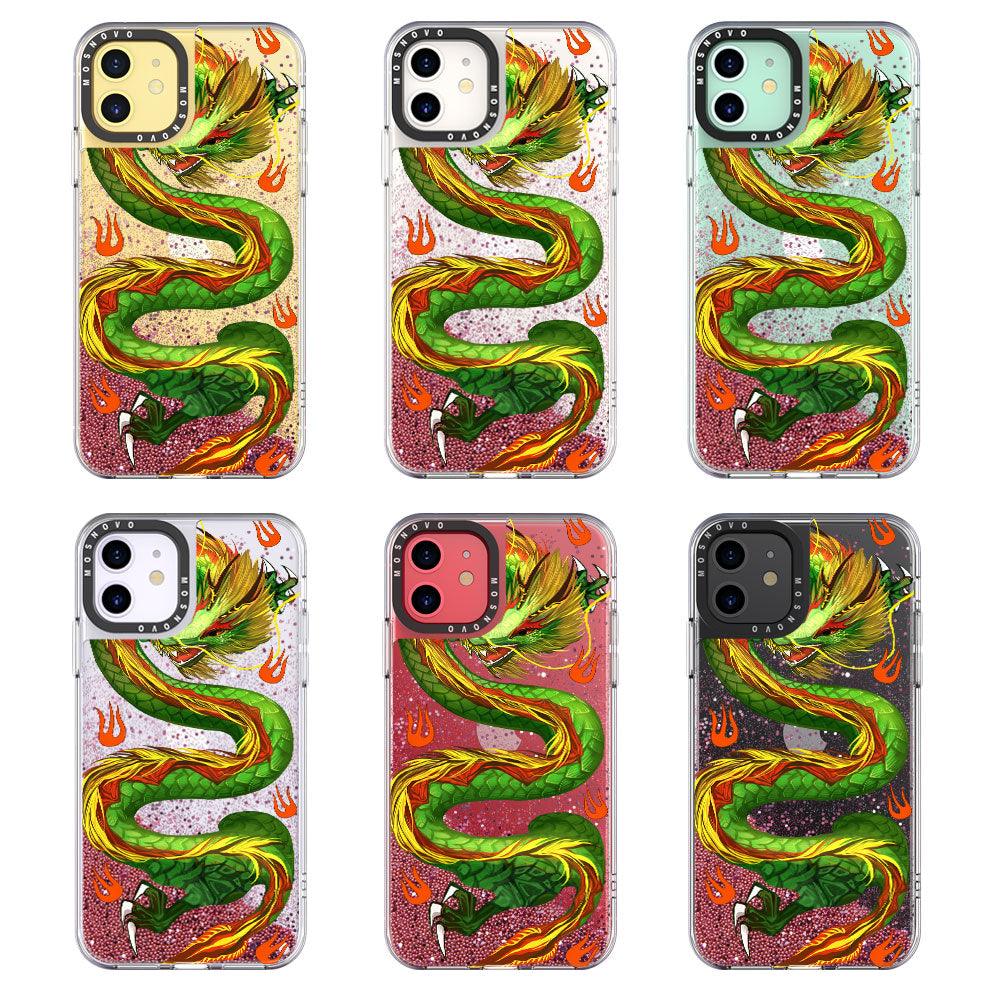Dragon Glitter Phone Case - iPhone 11 Case - MOSNOVO