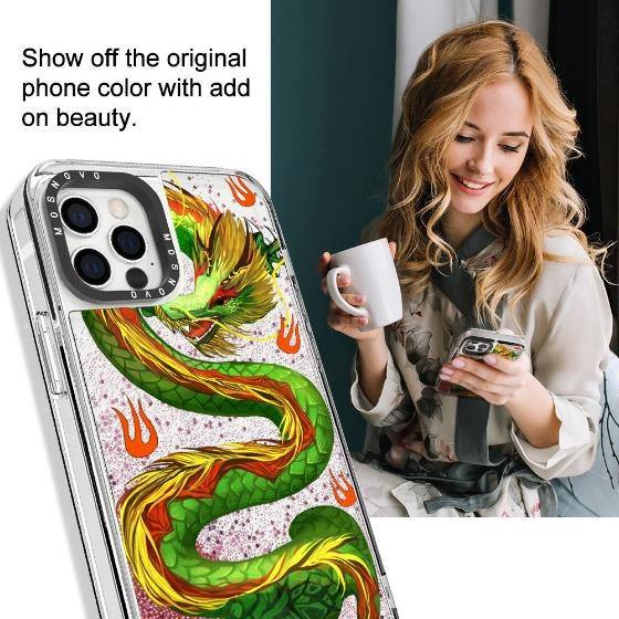 Dragon Glitter Phone Case - iPhone 12 Pro Max Case - MOSNOVO