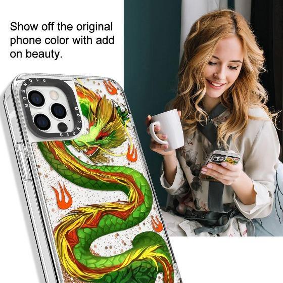 Dragon Glitter Phone Case - iPhone 12 Pro Max Case - MOSNOVO