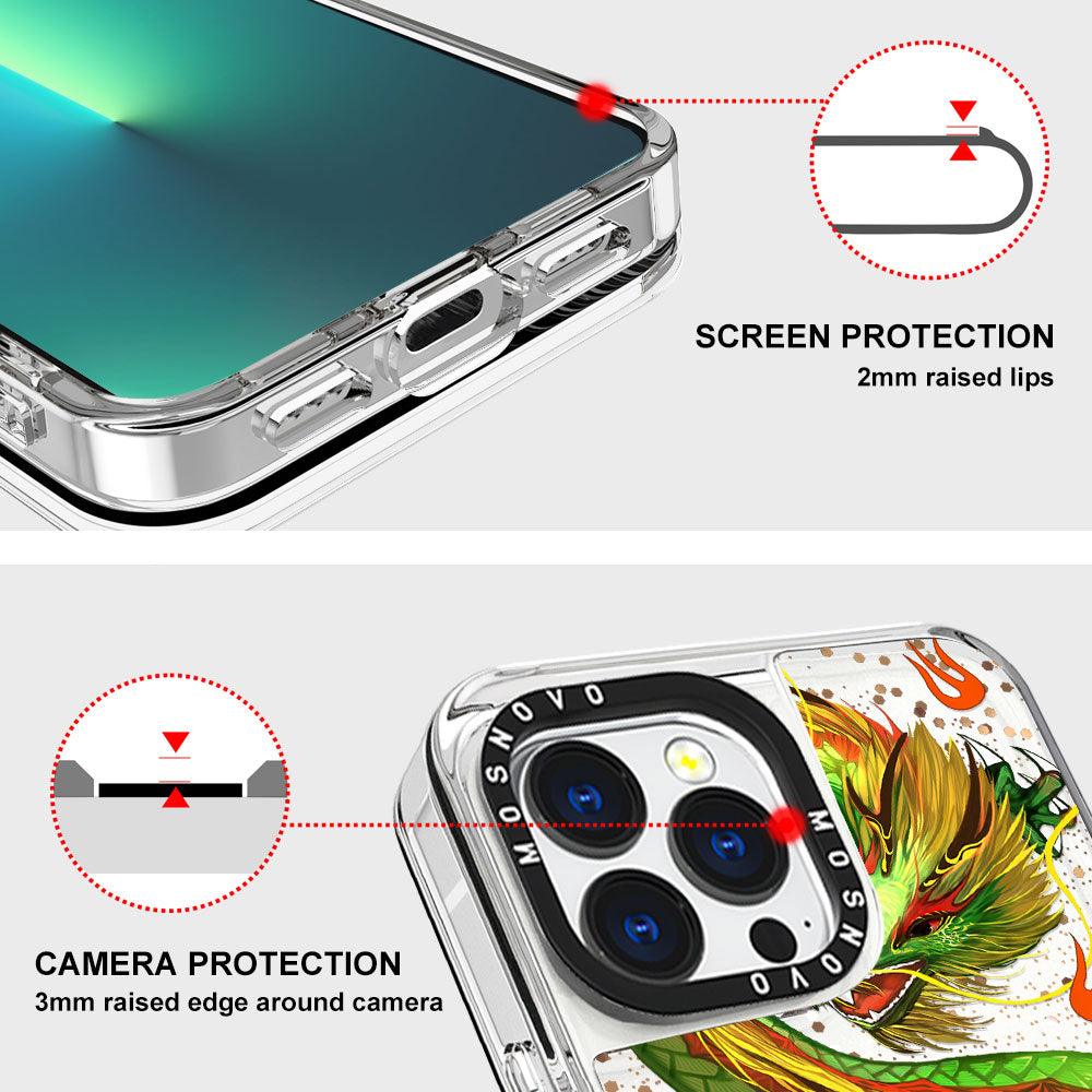 Dragon Glitter Phone Case - iPhone 13 Pro Case - MOSNOVO