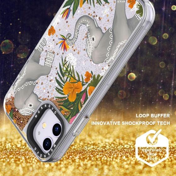 Elephant Glitter Phone Case - iPhone 11 Case - MOSNOVO