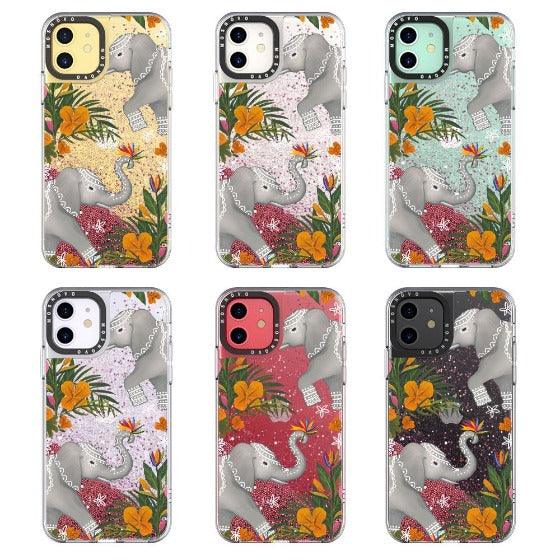 Elephant Glitter Phone Case - iPhone 11 Case - MOSNOVO