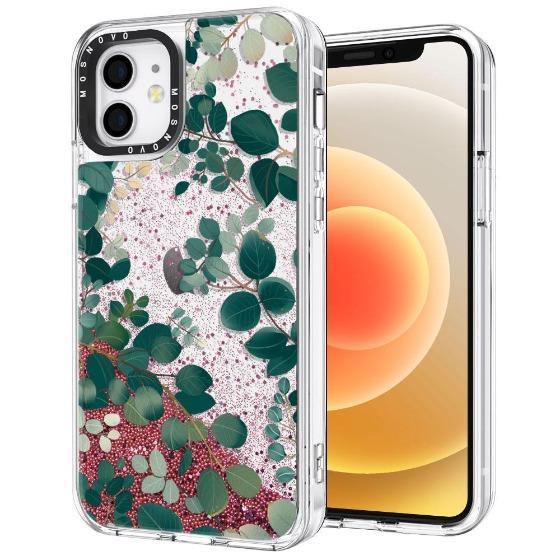Eucalyptus Glitter Phone Case - iPhone 12 Case - MOSNOVO