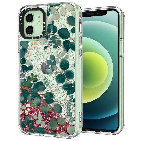 Eucalyptus Glitter Phone Case - iPhone 12 Mini Case - MOSNOVO