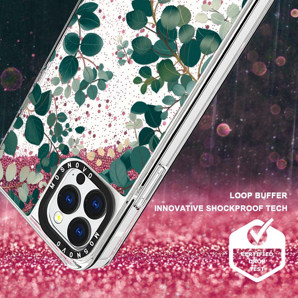 Eucalyptus Glitter Phone Case - iPhone 13 Pro Case - MOSNOVO
