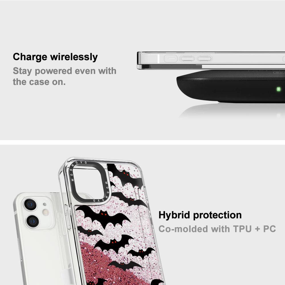 Evil Bat Glitter Phone Case - iPhone 12 Mini Case - MOSNOVO