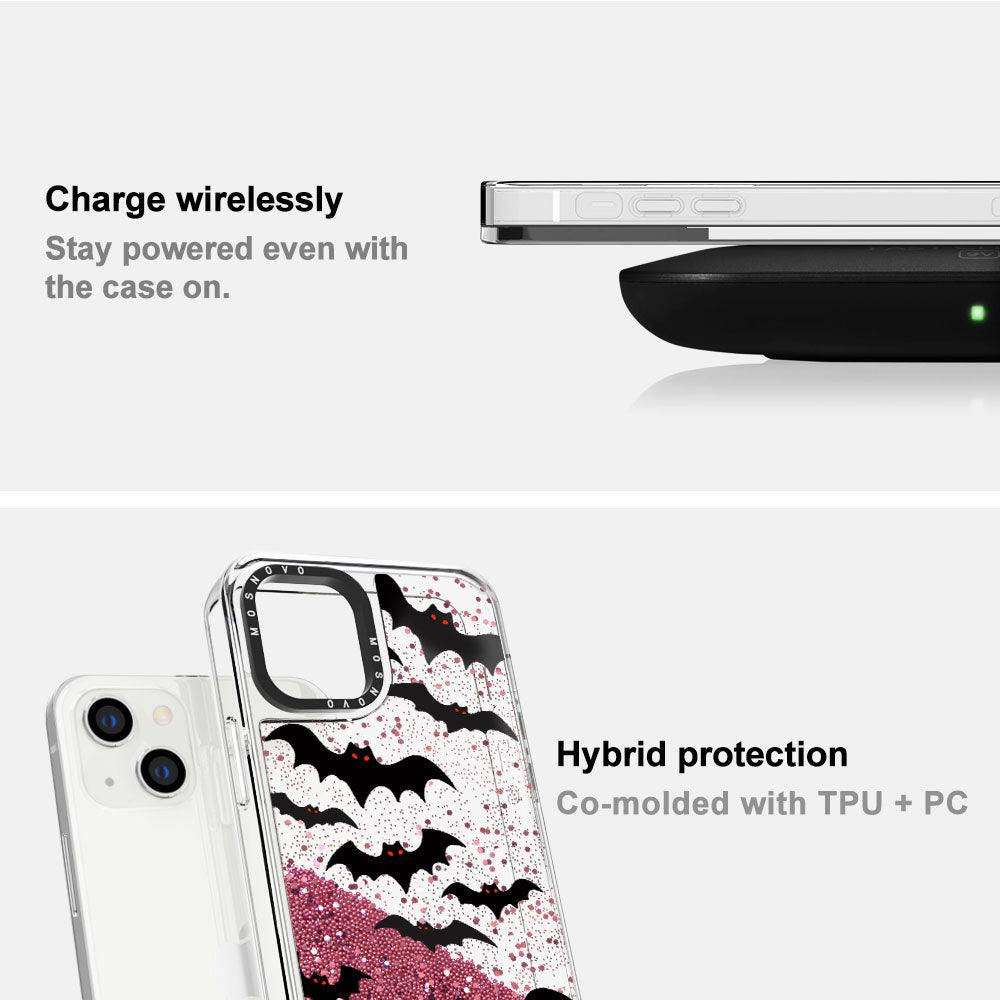 Evil Bat Glitter Phone Case - iPhone 13 Case - MOSNOVO