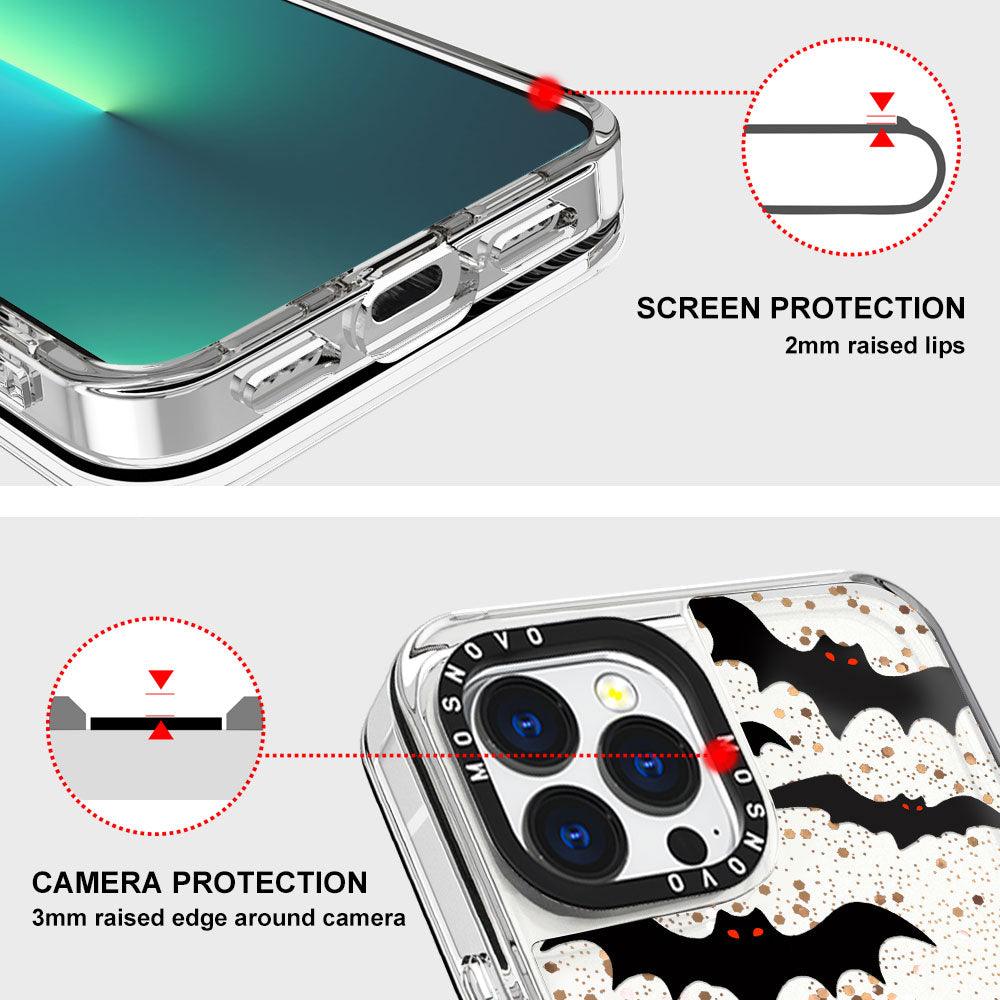 Evil Bat Glitter Phone Case - iPhone 13 Pro Max Case - MOSNOVO