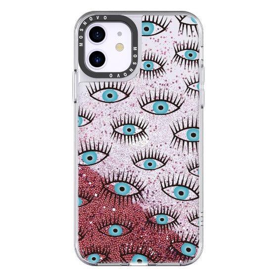 Evil Eyes Glitter Phone Case - iPhone 11 Case - MOSNOVO