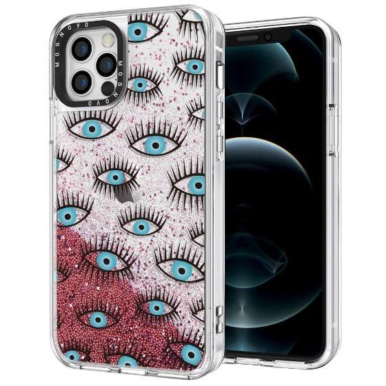 Evil Eyes Glitter Phone Case - iPhone 12 Pro Case