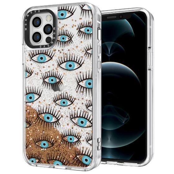 Evil Eyes Glitter Phone Case - iPhone 12 Pro Case