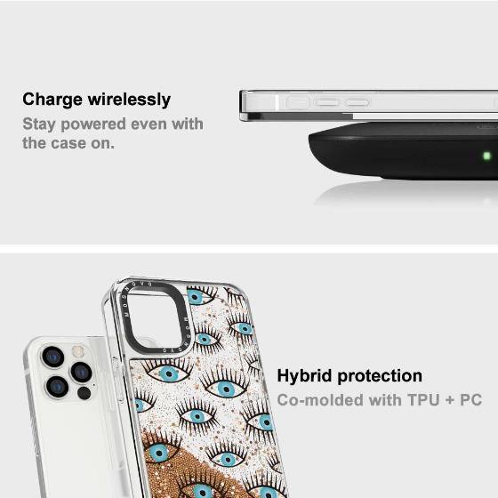 Evil Eyes Glitter Phone Case - iPhone 12 Pro Max Case