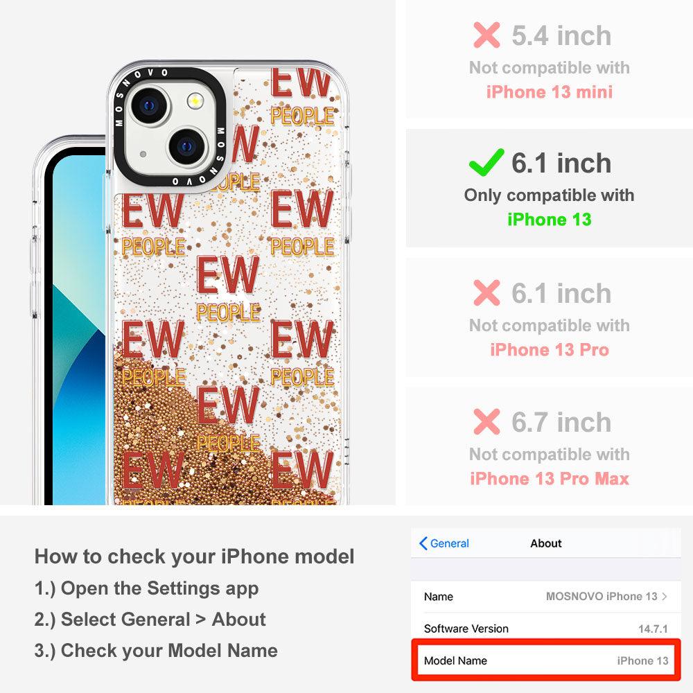 EW People Glitter Phone Case - iPhone 13 Case - MOSNOVO
