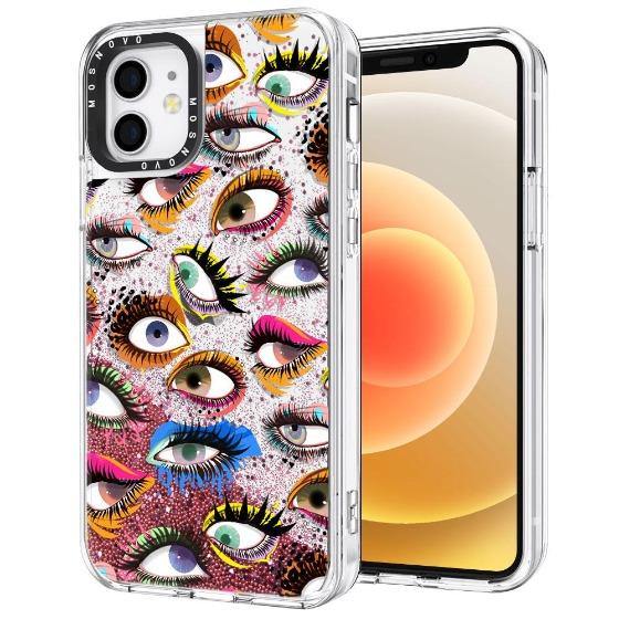 Eyes Glitter Phone Case - iPhone 12 Mini Case - MOSNOVO