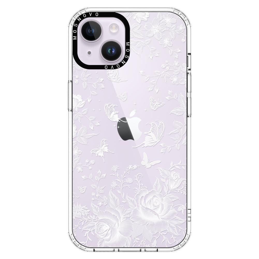 Fairy White Garden Phone Case - iPhone 14 Plus Case - MOSNOVO