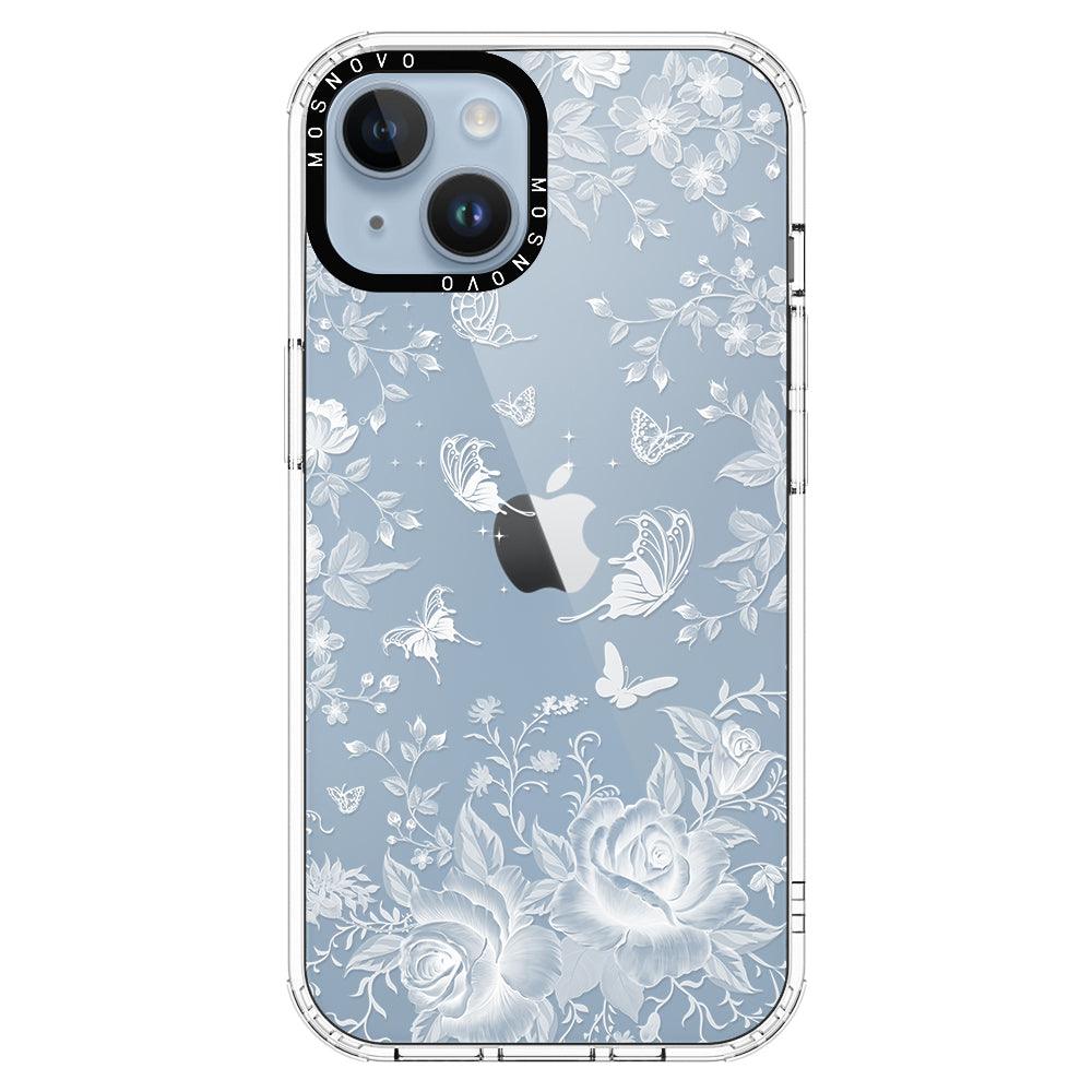 Fairy White Garden Phone Case - iPhone 14 Plus Case - MOSNOVO