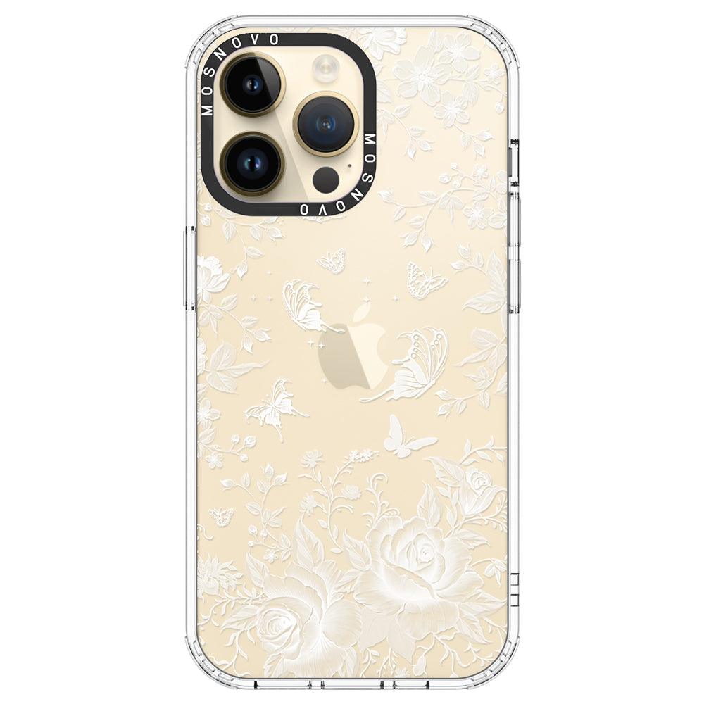 Fairy White Garden Phone Case - iPhone 14 Pro Max Case - MOSNOVO