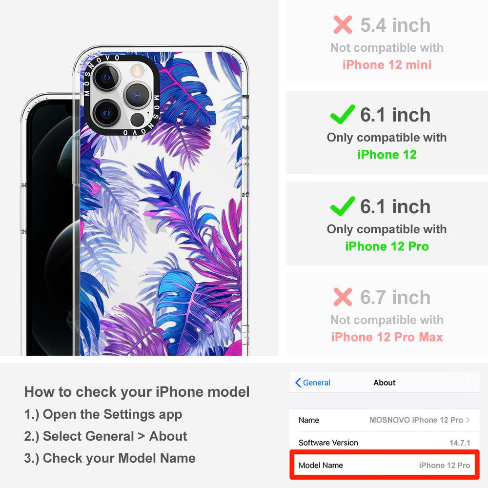 Fancy Palm Leaves Phone Case - iPhone 12 Pro Case - MOSNOVO