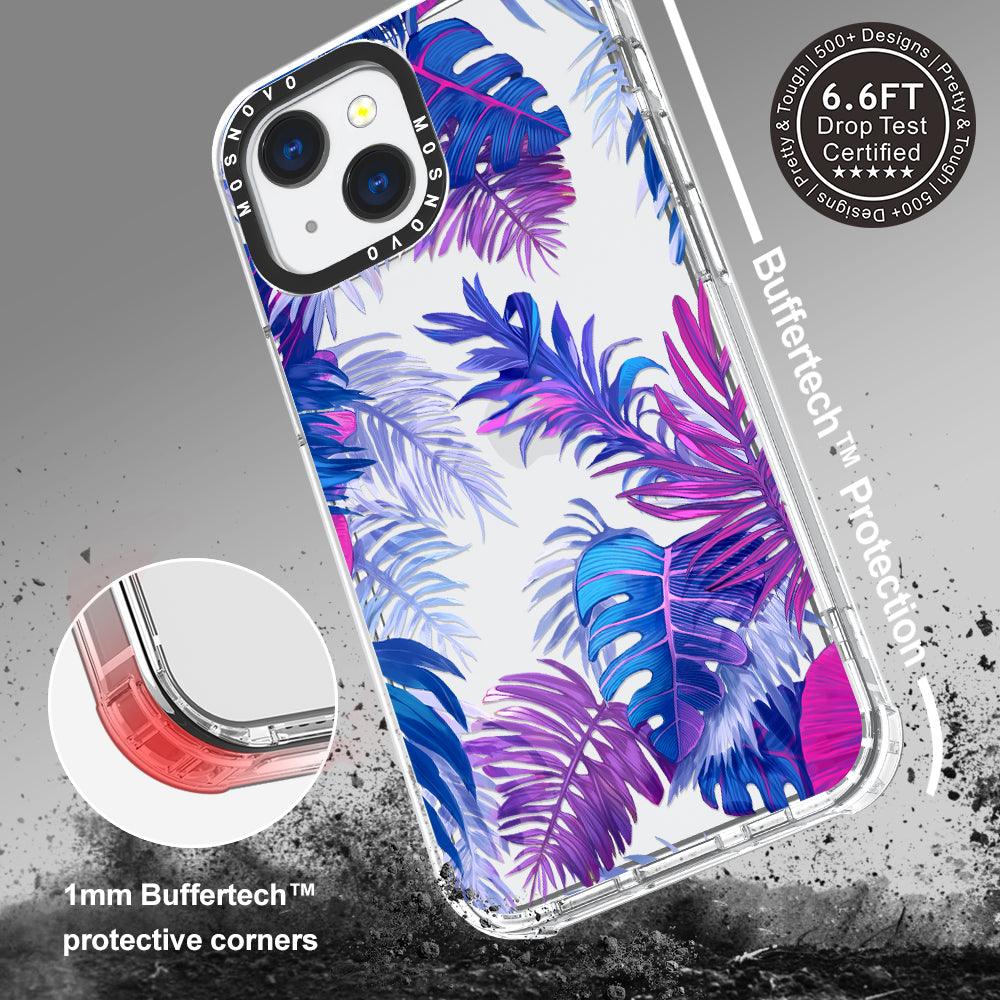 Fancy Palm Leaves Phone Case - iPhone 13 Mini Case - MOSNOVO