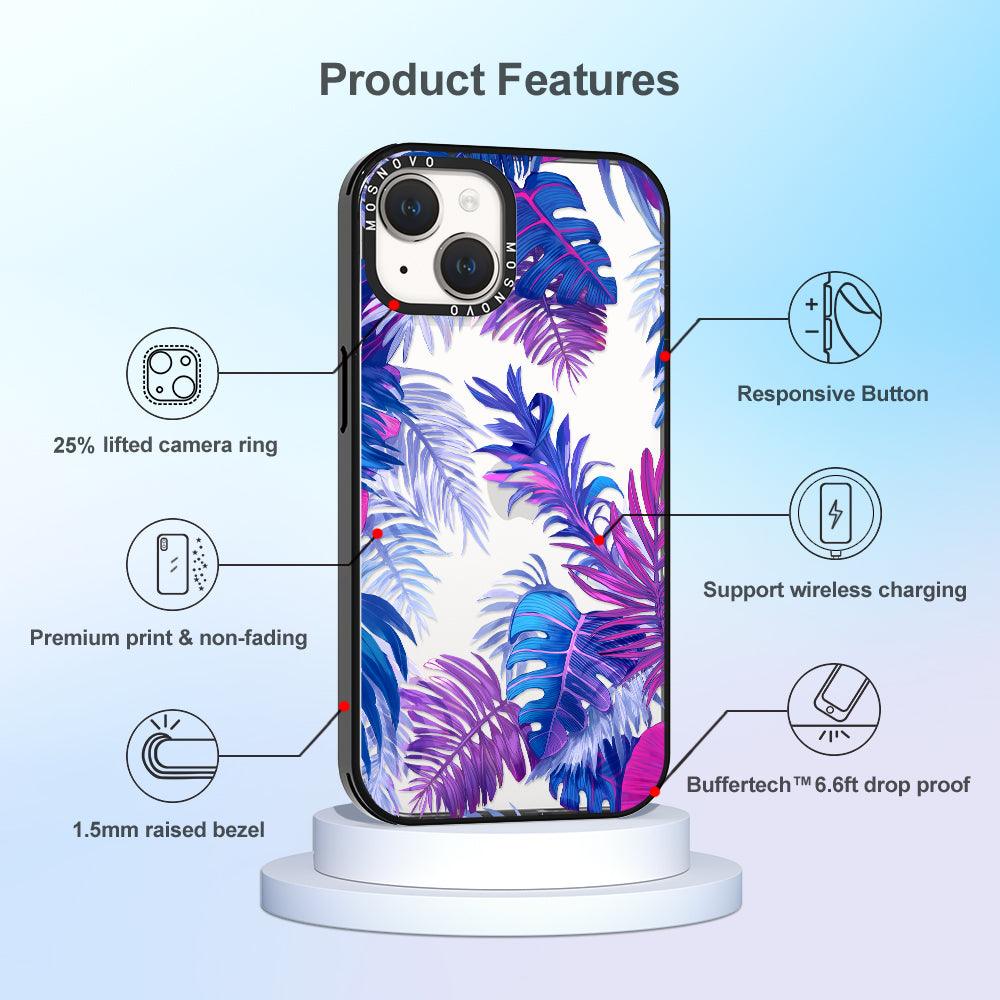 Fancy Palm Leaves Phone Case - iPhone 14 Plus Case - MOSNOVO