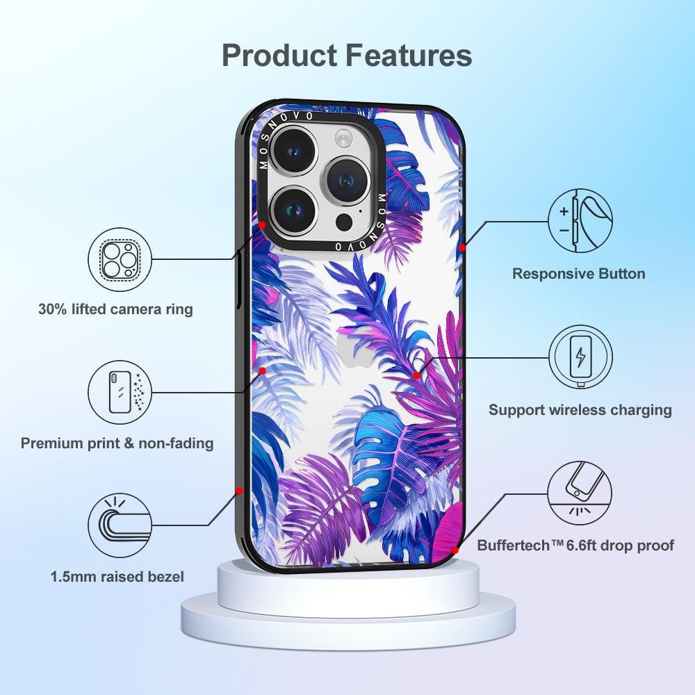 Fancy Palm Leaves Phone Case - iPhone 14 Pro Case - MOSNOVO