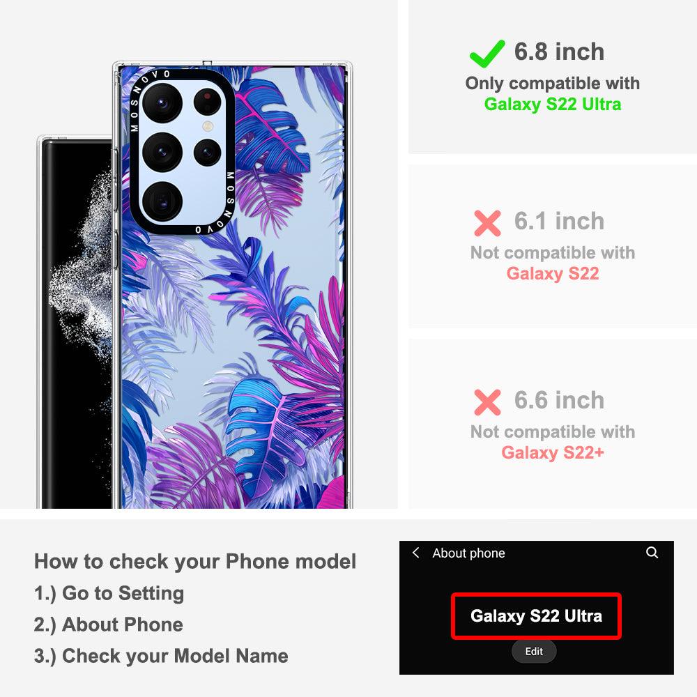 Fancy Palm Leaf Phone Case - Samsung Galaxy S22 Ultra Case - MOSNOVO