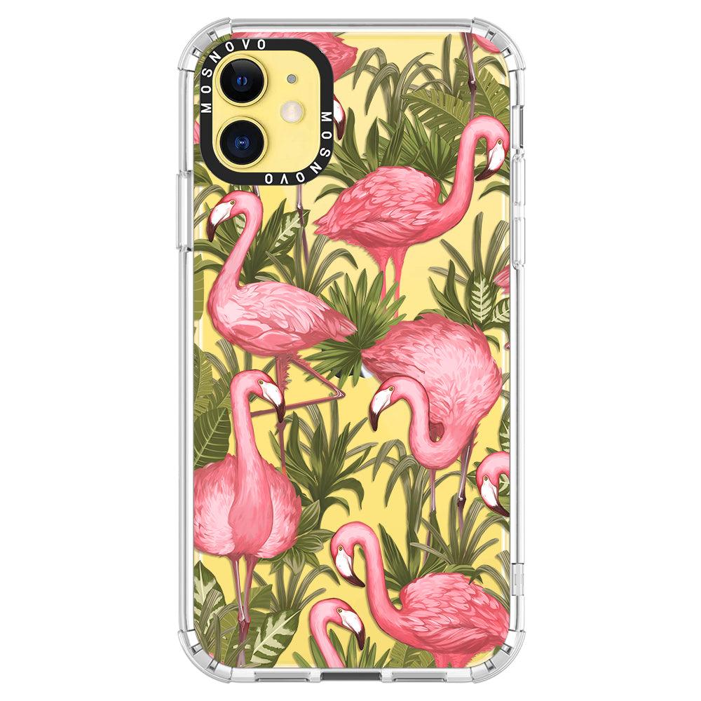 Jungle Flamingo Phone Case - iPhone 11 Case - MOSNOVO