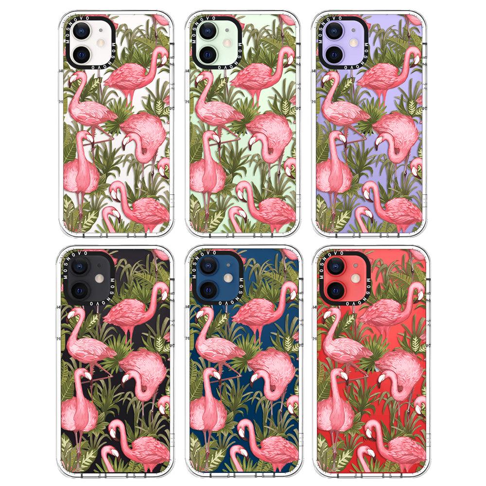 Flamingo Art Phone Case - iPhone 12 Mini Case - MOSNOVO