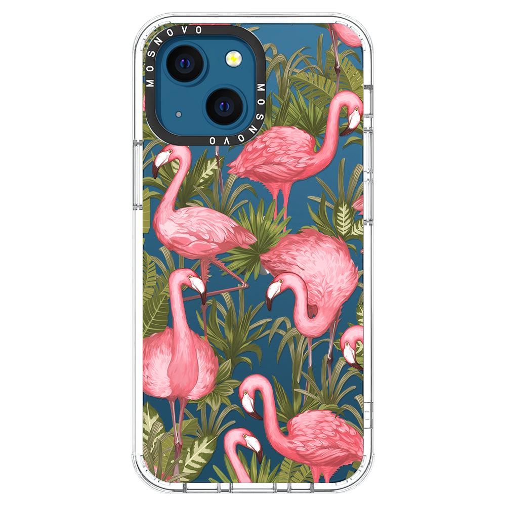Jungle Flamingo Phone Case - iPhone 13 Mini Case - MOSNOVO