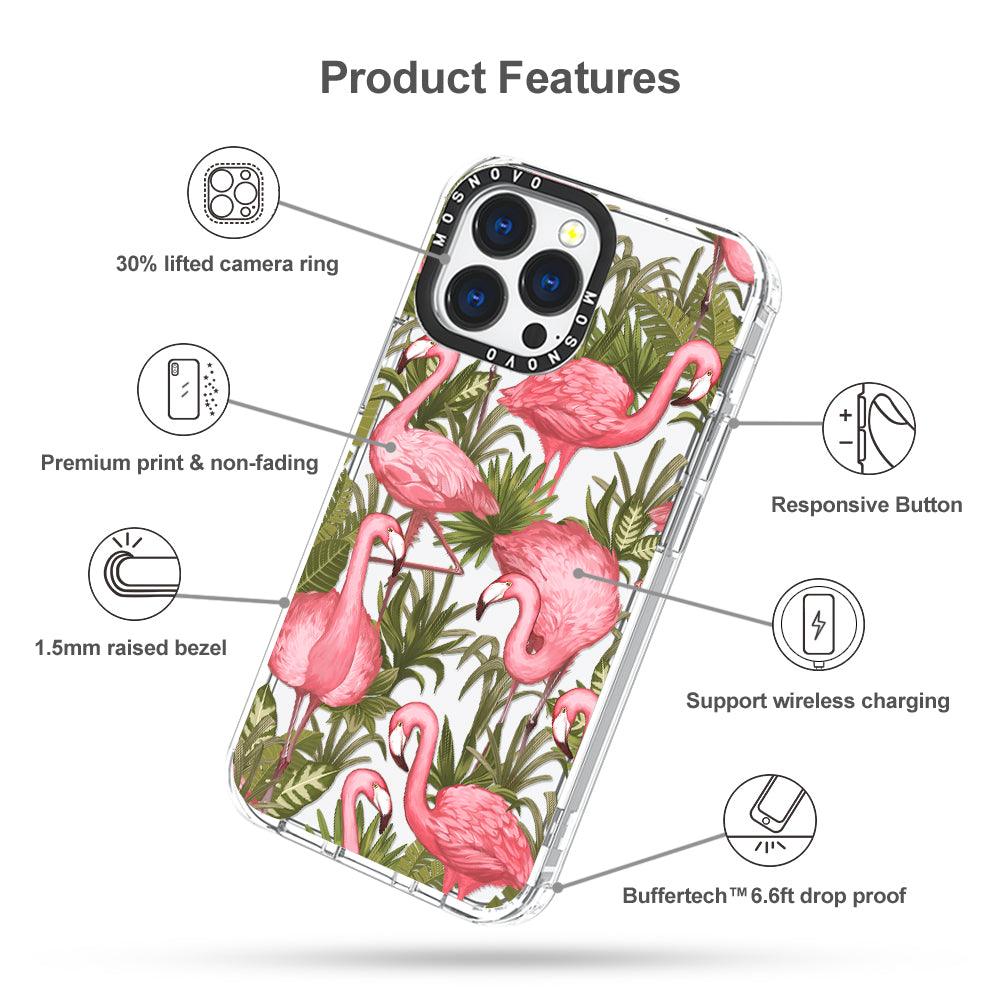 Jungle Flamingo Phone Case - iPhone 13 Pro Case - MOSNOVO